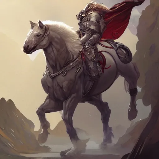 Image similar to splash art of bara horse fursona guy, wearing kevlar, sporting a long white mane, exaggerated muscles, highly detailed, furry, furaffinity, digital painting, artstation, sharp focus, illustration, art by artgerm, greg rutkowski, alphonse mucha