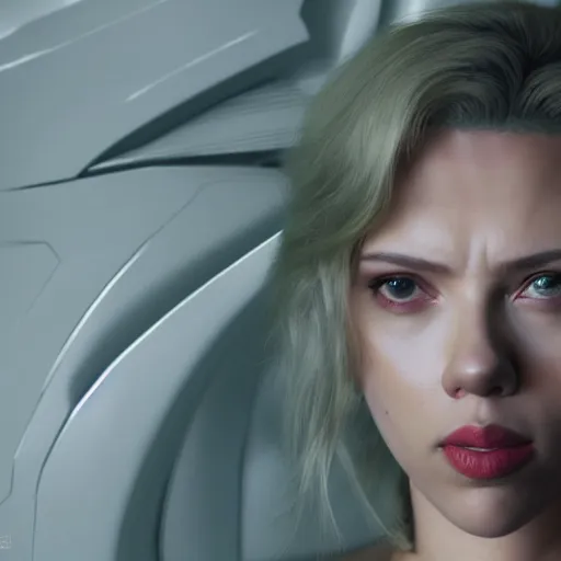 Image similar to scarlett johansson is ghost in the shell, render