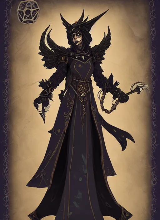 Image similar to raven warlock, wind magic, exquisite details, full body character design, dungeons and dragons white background, by studio muti