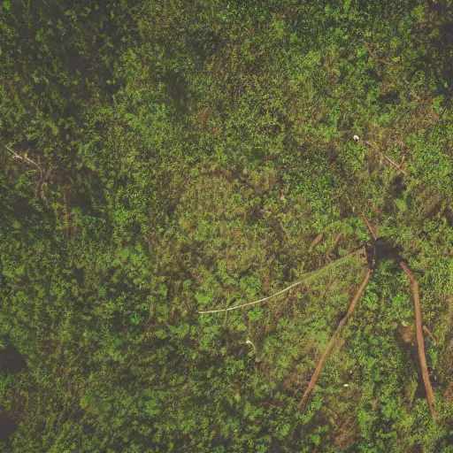 Image similar to drone photo on expired fuji film of uncontacted tribe in madagascar