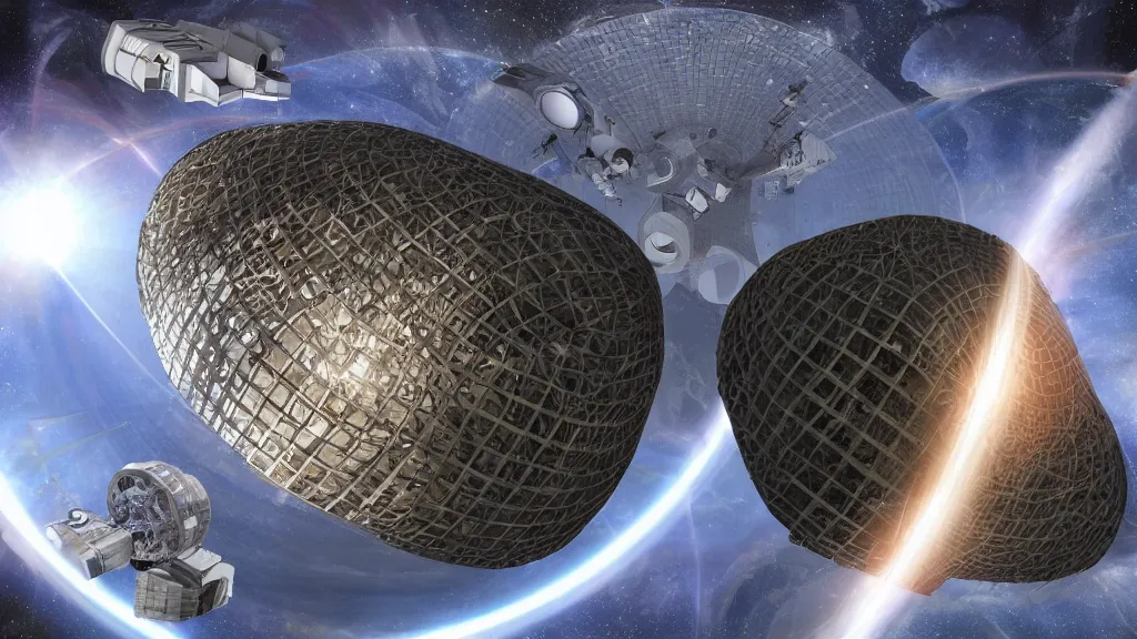 Image similar to dyson sphere space technological technology. julian faylona