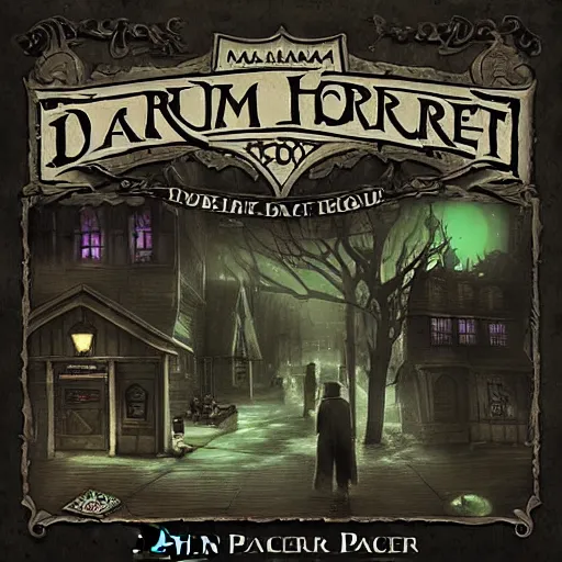 Image similar to dark shop in style of arkham horror by John Pacer