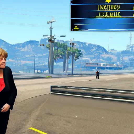 Image similar to angela merkel in GTA 5