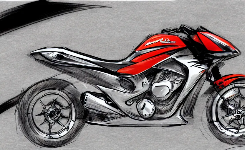 Image similar to 2 0 0 0 s kawasaki sport motorcycle concept, sketch, art,