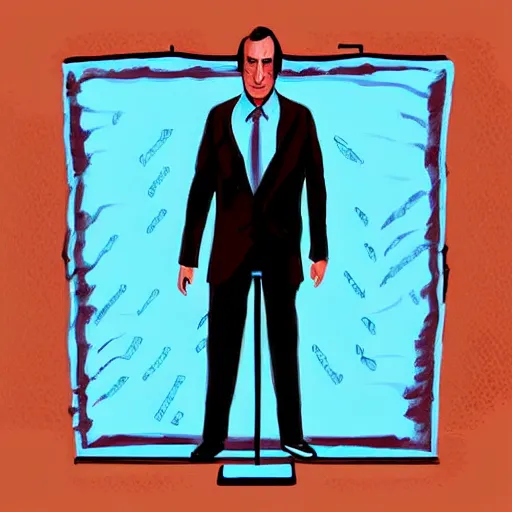 Prompt: “digital art of Saul Goodman hitting the griddy”