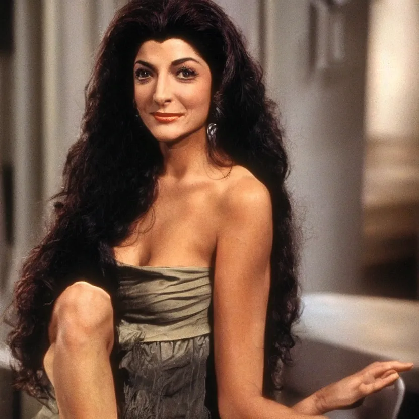 Image similar to 2 5 year old deanna troi from the first season of star trek the next generation, single person