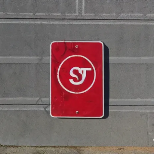 Image similar to stop sign spray painted on a wall