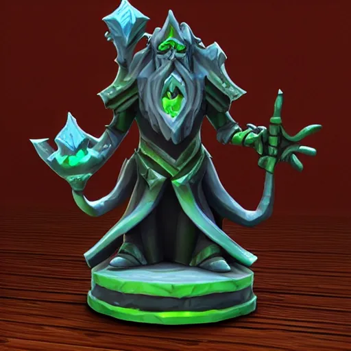 Prompt: darklord amdusc stylized stl fantasy miniature, 3 d render, activision blizzard style, hearthstone style