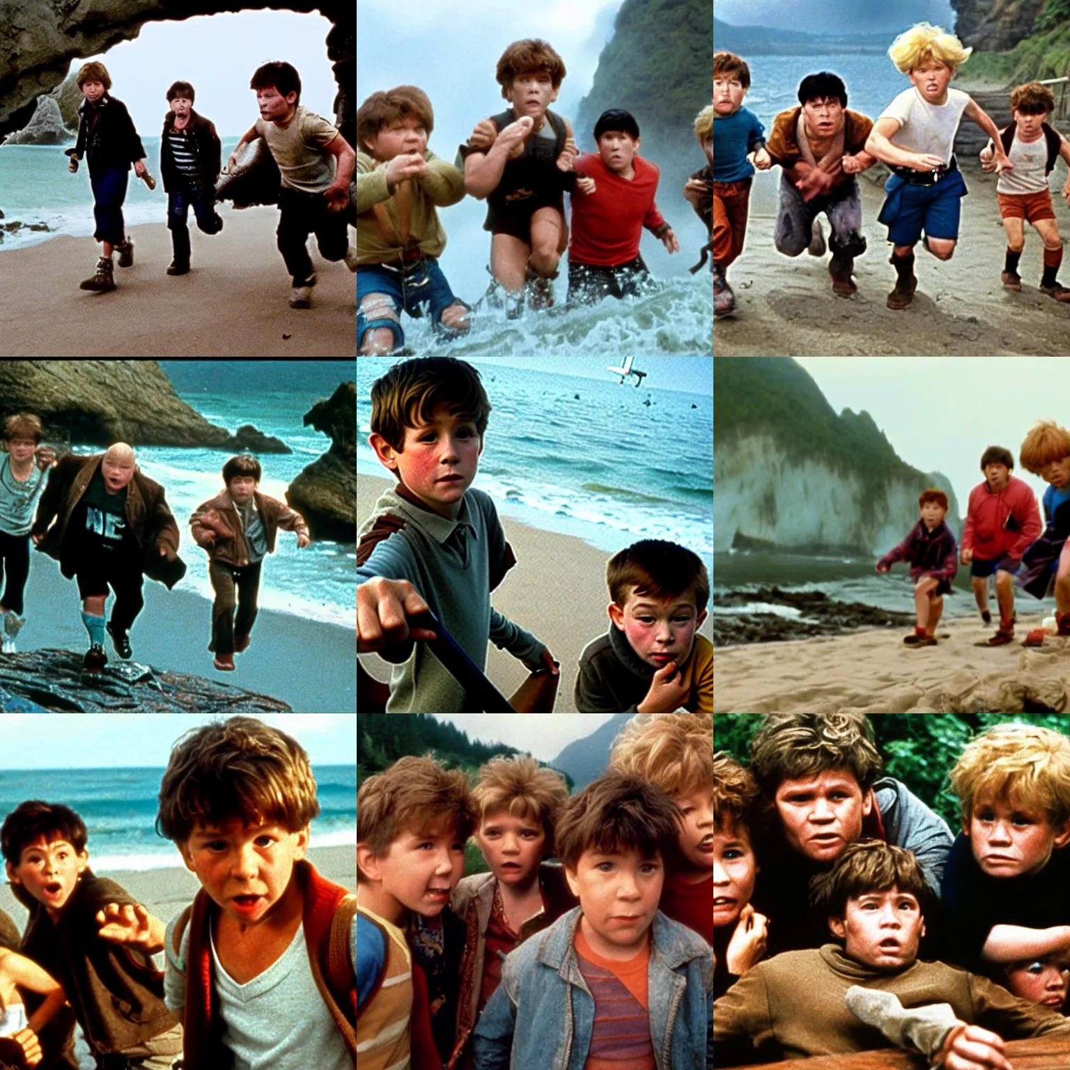 Prompt: a film still from the goonies ( 1 9 8 5 )