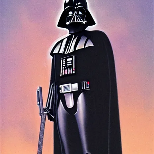 Prompt: darth vader by wayne barlowe