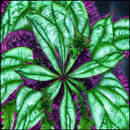 Image similar to a pigweed with a bromeliad pattern, digital art. trending on art station, unreal engine.