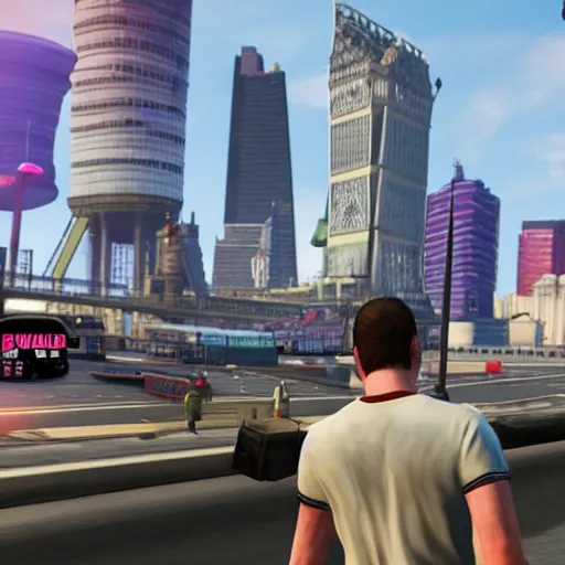 Image similar to grand theft auto 6 london gameplay