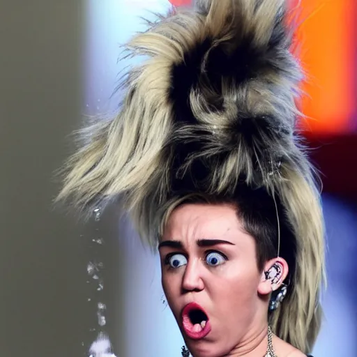 Image similar to Miley Cryus derpface