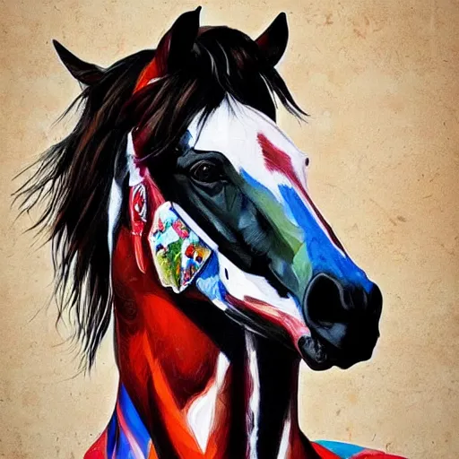 Image similar to beautiful horse by sandra chevrier, artstation, hd