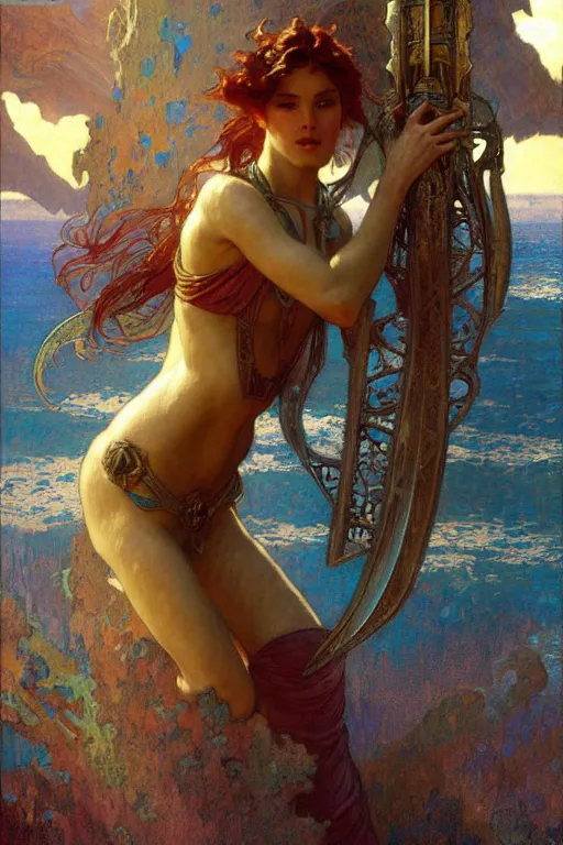 Image similar to atlantis, painting by gaston bussiere, craig mullins, greg rutkowski, alphonse mucha