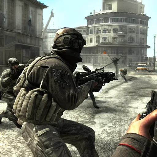 Prompt: call of duty mw 2 multiplayer gameplay footage