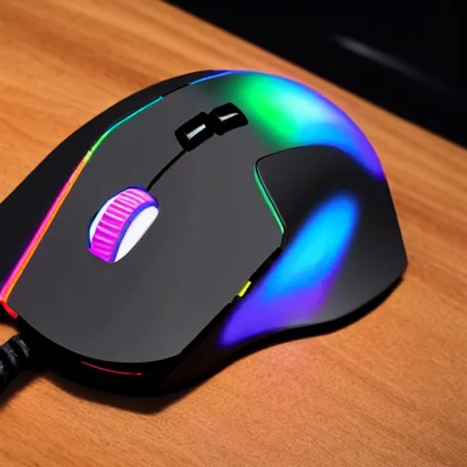 Prompt: a RGB gaming mouse, animal mouse, RGB animal mouse