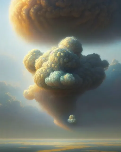 Image similar to a hyper - detailed 3 d render like a oil painting of venusian cloud farming, surrealism!!!!! surreal concept art, lifelike, photorealistic, digital painting, aesthetic, smooth, sharp focus, artstation hd, by greg rutkowski, bruce pennington, valentina remenar and asher duran,