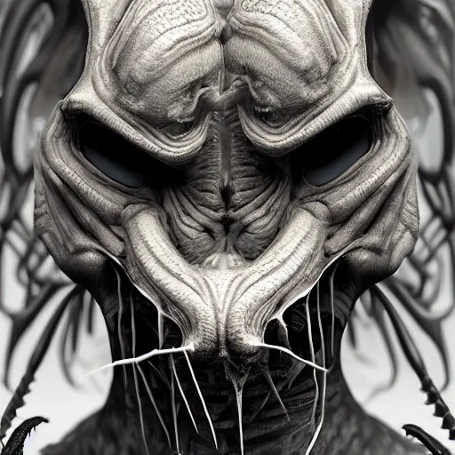 Image similar to giger fractal spider joker alien, digital art, trending in artstation, cinematic lighting, studio quality, smooth render, unreal engine 5 rendered, octane rendered, art style by klimt and nixeu and ian sprigger and wlop and krenz cushart.