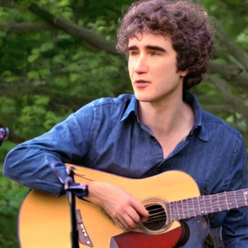 Image similar to Tim Buckley singing in a park, Cinematography by Roger Deakins