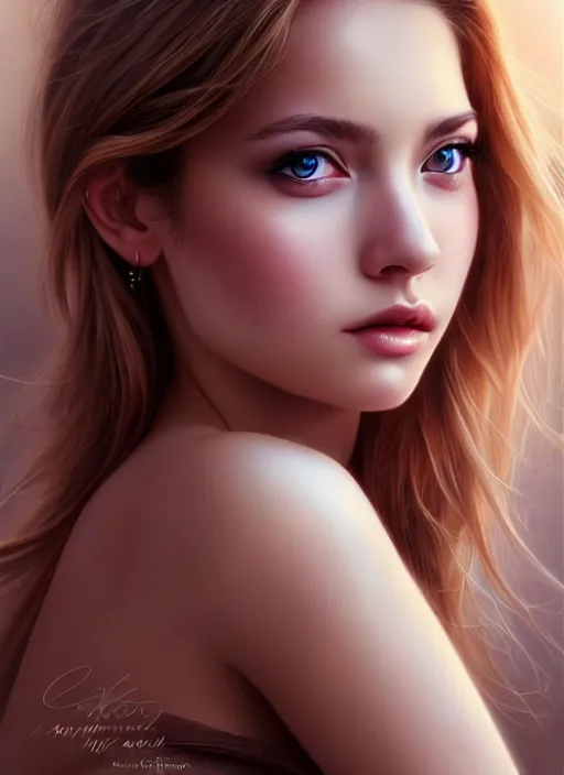 Image similar to a gorgeous female photo, professionally retouched, soft lighting, realistic, smooth face, [ [ half body shot ] ], perfect eyes, wide angle, sharp focus on eyes, 8 k high definition, insanely detailed, intricate, elegant, art by artgerm, snowy winter