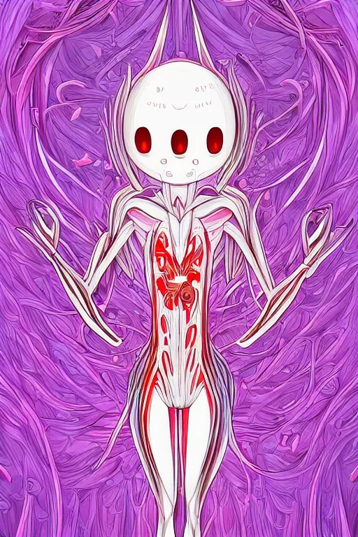 Image similar to radish humanoid, symmetrical, highly detailed, digital art, sharp focus, trending on art station, anime art style