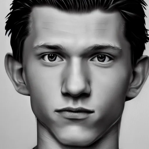 Image similar to tom holland close up, photorealistic, studio