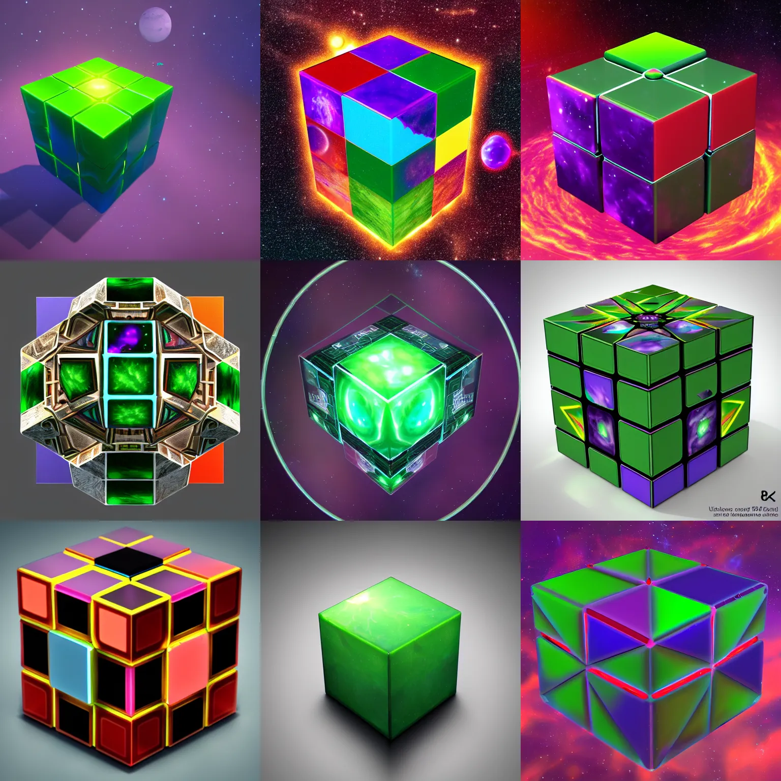 Prompt: universe as a rubick cube, 8k, artstation