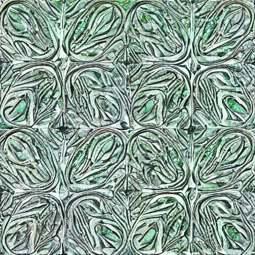 Prompt: thin lines, fractals, lichen macro, serpentine twisty maze, carved soapstone ceiling relief paneling white and pale green, gaudi