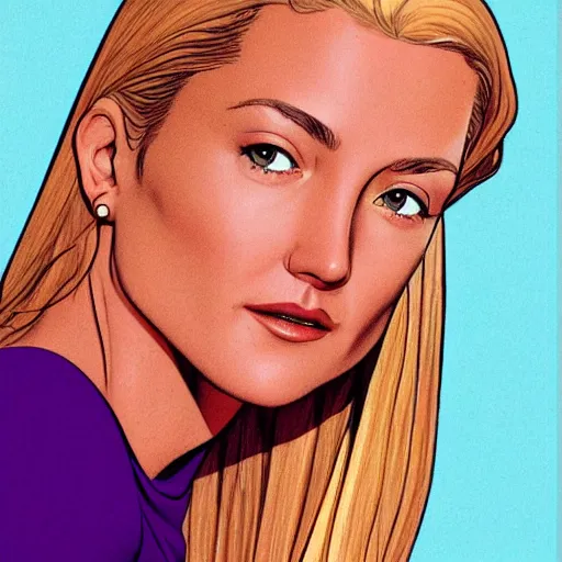 Prompt: kate hudson retro minimalist portrait by jean giraud, moebius starwatcher comic, 8 k