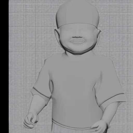 Image similar to 3 d render of a boy