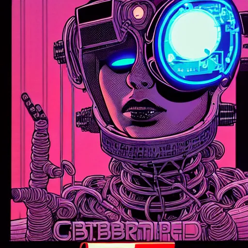 Prompt: a portrait of a beautiful cybernetic woman wearing virtual reality headset, cigarette in mouth, wires, cyberpunk concept art by josan gonzales and philippe druillet and dan mumford and enki bilal and jean claude meziere