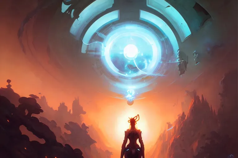 Image similar to Portal, by Peter Mohrbacher and Andreas Rocha and Craig Mullins