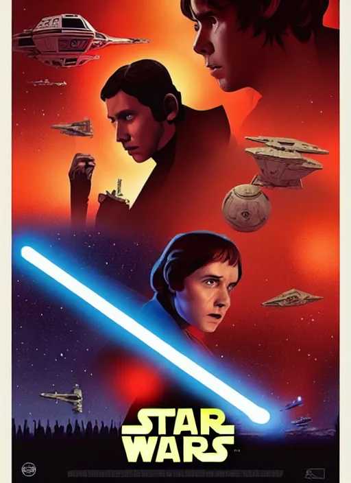 Image similar to a star wars movie poster by olly moss