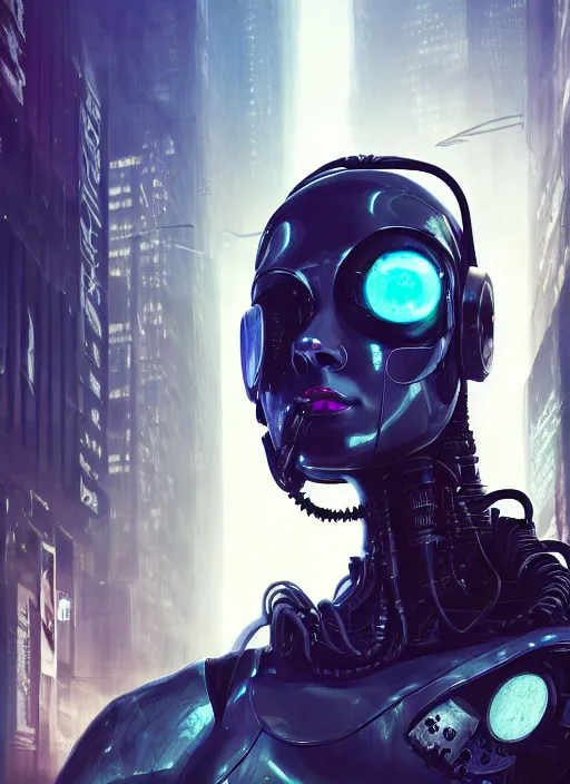 Image similar to Ultra realistic cyberpunk,sci-fi, fantasy,Kodak Portra 400, 8K, soft light, volumetric lighting, highly detailed photo of a beautiful cyborg robot woman in a street of a post apocalyptic new york + face,night, fog , intricate, elegant, highly detailed, digital painting, artstation, concept art, smooth, sharp focus, illustration,art by artgerm and greg rutkowski and alphonse mucha , sigma art 85mm F1.8