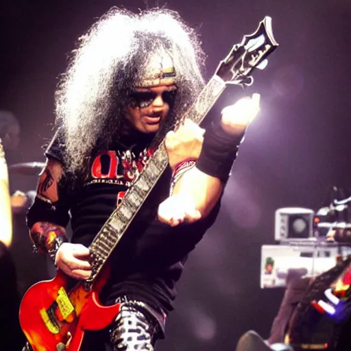 Prompt: kurt cogaib as slash from guns'n'roses