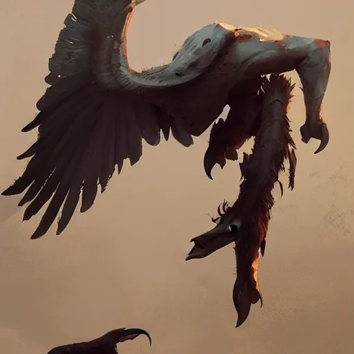 Prompt: 🐃🦅, Greg rutkowski, Trending artstation, cinematográfica, digital Art