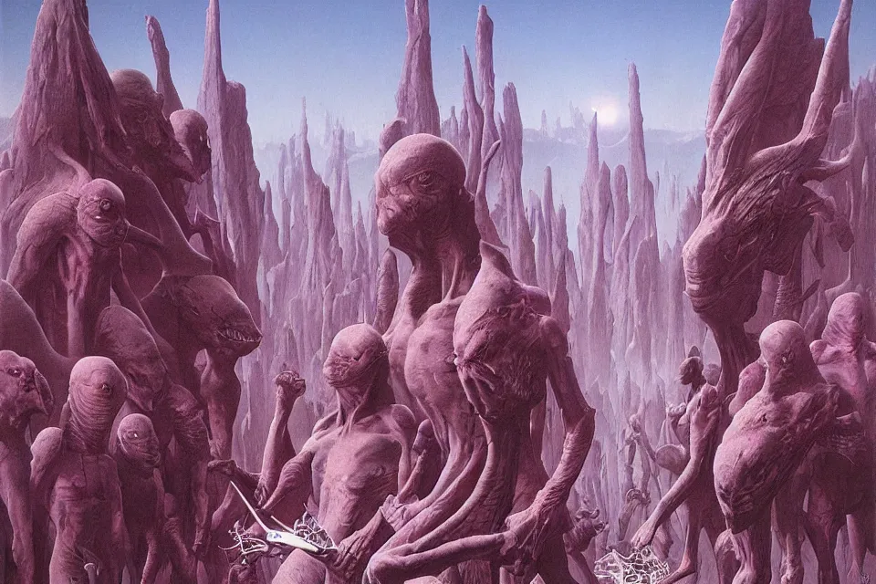 Prompt: perfect world, wayne barlowe.