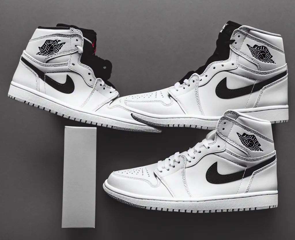 Image similar to a press photograph of nike air jordan 1 high retro og, size 1 0, white background