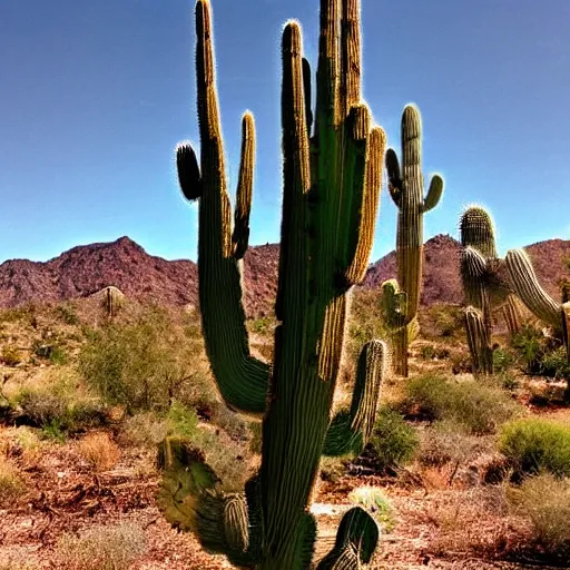 Image similar to god is a cactus in the sonora desert