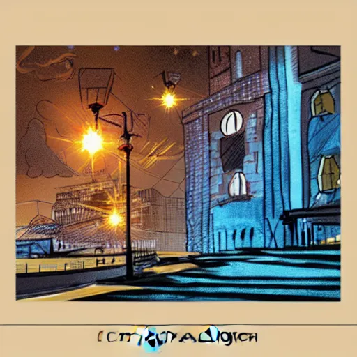 Image similar to city of light, digital art