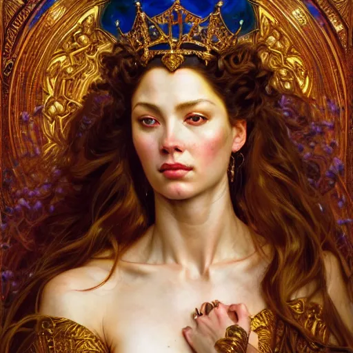 Prompt: highly detailed portrait of a majestic lioness queen in the form of a beautiful woman. d & d. art by donato giancola, eugene delacroix, ruan jia, alberto vargas. trending on artstation, intricate details, energetic composition, golden ratio, concept art, illustration, elegant art, global illuminaition