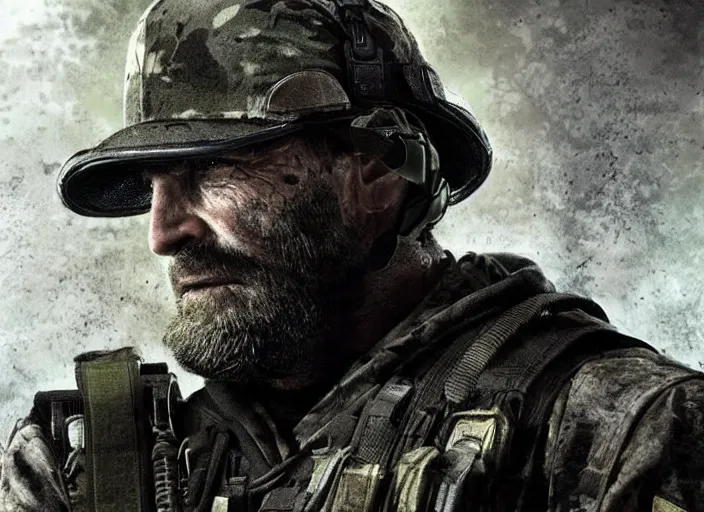Prompt: a portrait of captain price form call of duty modern warfare