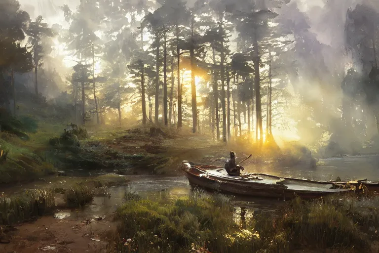 Prompt: watercolor painting of beautiful rustic landscape, magical, ambient lighting, art by hans gude, art by hans dahl, by jesper ejsing, art by anders zorn, wonderful masterpiece by greg rutkowski, cinematic light, american romanticism by greg manchess, creation by tyler edlin