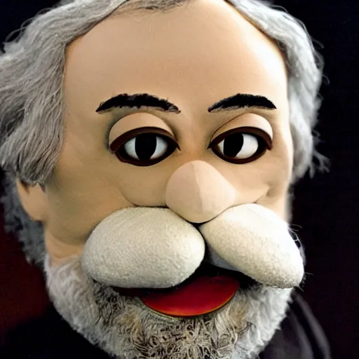 Image similar to karl marx as a muppet, in the muppet show