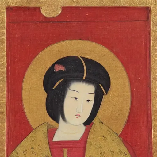 Image similar to hikaru shida, medieval painting, oil painting