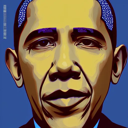 Image similar to obama by inio asano, beeple and james jean, aya takano color style, 4 k, super detailed, modern, 4 k, symmetrical