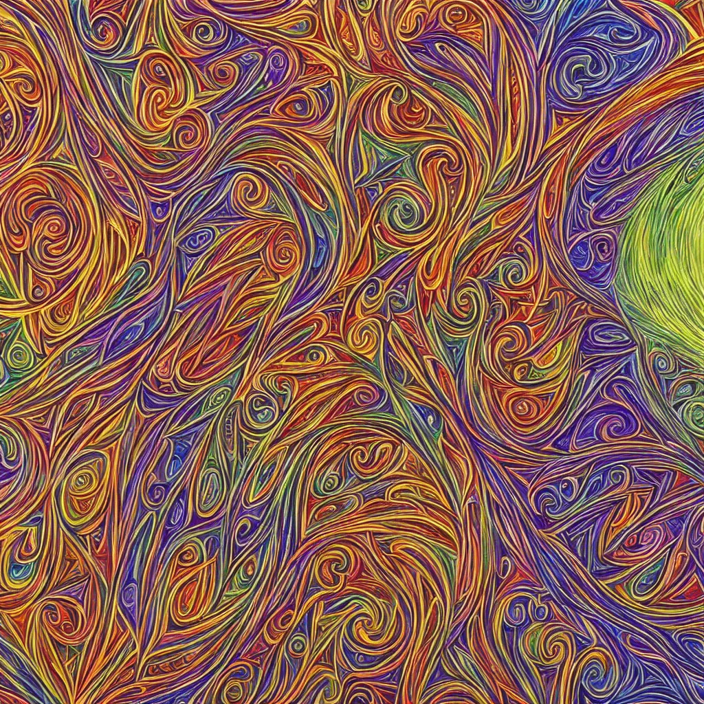 Image similar to alex grey art