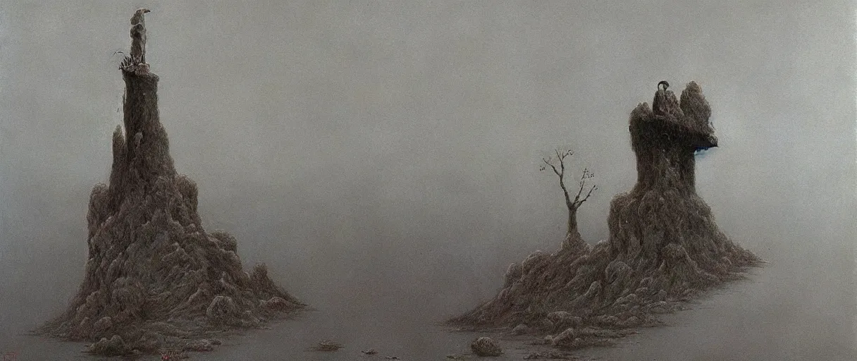 Image similar to reddit, painted by zdzislaw beksinski