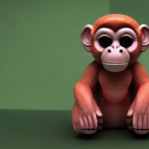 Image similar to fruit that look like a monkey, 3d render, highly detailed, hyper realistic